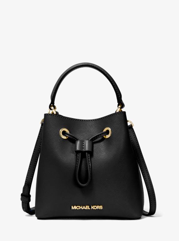Damske Prenosná Taška Michael Kors Suri Small Saffiano Leather Čierne - Kabelky Michael Kors Outlet | ZKUPA-3084